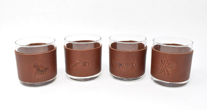 Fly Stamped Rocks Glasses - Whiskey Leatherworks