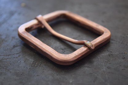 Square Rustic Copper Buckle Belts - Whiskey Leatherworks